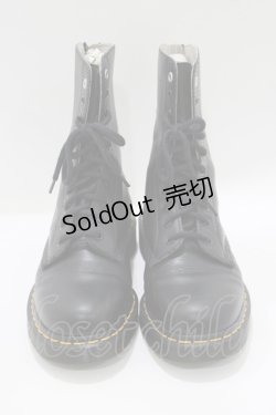 画像1: Dr.Martens （Getta Grip） / Y’S 10 EYEブーツ UK6(約25cm) ブラック H-25-06-09-1062-PU-SH-KB-ZT387