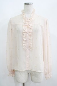 MILK / シャドウスターブラウス  ピンクベージュ H-25-06-09-1067-ML-BL-KB-ZH