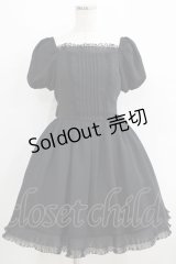 Moi-meme-Moitie / プリーツフリルワンピース 2 黒 H-25-06-09-1010-MO-OP-KB-ZH