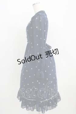 画像2: MILK / スキャットドレス  ネイビー×ゴールドスター H-25-06-09-1011-ML-OP-KB-ZT