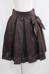 Jane Marple / Regimental stripe ribbon tie skirt  ブラウン H-25-06-09-1018-JM-SK-KB-ZH
