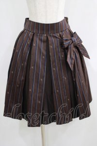 Jane Marple / Regimental stripe ribbon tie skirt  ブラウン H-25-06-09-1018-JM-SK-KB-ZH