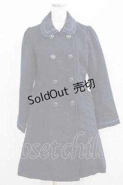 画像1: axes femme / リボンポケットコート M ネイビー H-25-06-10-023-AX-CO-NS-ZT-C044