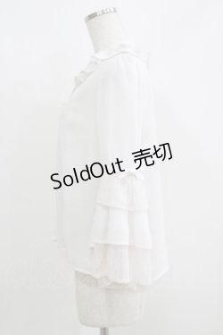画像2: axes femme kawaii / 3段フリル姫袖ブラウス M オフ H-25-06-10-035-AX-BL-NS-ZH
