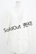 axes femme / ポケット付フェザーニットカーデ M オフ H-25-06-10-043-AX-TO-NS-ZH