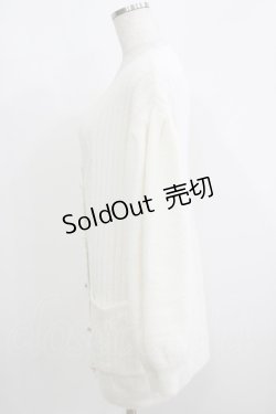 画像2: axes femme / ポケット付フェザーニットカーデ M オフ H-25-06-10-043-AX-TO-NS-ZH