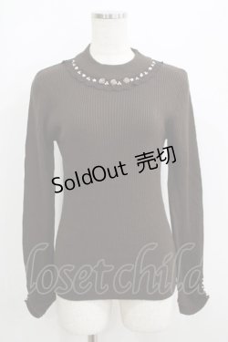 画像1: axes femme / プチローズニット M ブラウン H-25-06-10-044-AX-TO-NS-ZH