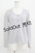 axes femme / ファーカラーカーディガン M ブルー H-25-06-10-045-AX-TO-NS-ZH