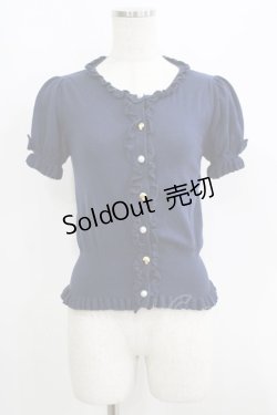 画像1: Angelic Pretty / Dreamシェルボタンニットカーディガン Free ネイビー H-25-06-10-049-AP-TO-NS-ZH