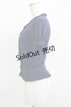 画像2: Angelic Pretty / Dreamシェルボタンニットカーディガン Free ネイビー H-25-06-10-049-AP-TO-NS-ZH