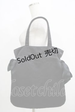 画像2: Maison de FLEUR / ダブルリボントートバッグ  ブラック H-25-06-10-050-LO-BG-NS-ZH