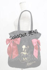 Maison de FLEUR / Mickey Mouse/ダブルリボントート  ブラック/レッド H-25-06-10-051-LO-BG-NS-ZH