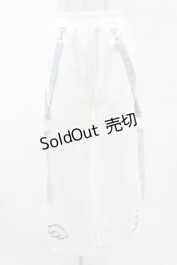 画像1: ACDC RAG / ドットネコパンツ  ホワイト×パステルブルー H-25-06-10-1006-PU-PA-KB-ZH