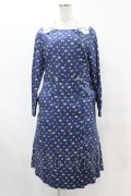 Jane Marple / Tumbling Diceのグースカラードレス  紺 H-25-06-10-1026-JM-OP-KB-ZH