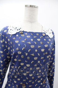 画像4: Jane Marple / Tumbling Diceのグースカラードレス  紺 H-25-06-10-1026-JM-OP-KB-ZH
