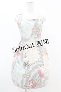 MILK / MILK Sweetsドレス  グレーストライプ H-25-06-10-1034-ML-OP-KB-ZH