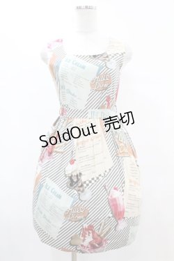 画像1: MILK / MILK Sweetsドレス  グレーストライプ H-25-06-10-1034-ML-OP-KB-ZH