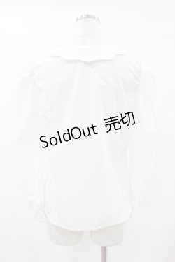 画像2: Q-pot. / メルトカラーブラウス＆チョコレートリボン  白 H-25-06-10-1007-QP-BL-KB-ZH