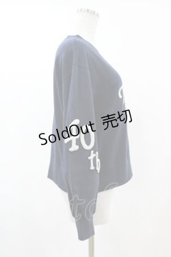 画像3: Jane Marple / ロゴエンブロイダリースウェット  ネイビー H-25-06-10-1008-JM-TO-KB-ZH