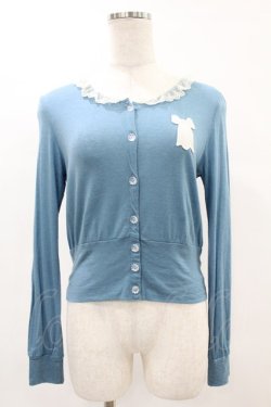 画像1: Emily Temple cute / Ribbonレースカーディガン  ブルー H-25-06-10-1058-ET-TO-KB-ZH