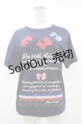 Jane Marple / Anniversary ribbonsエンブロイダリーティーシャツ レギュラー ネイビー H-25-06-10-1060-JM-TO-KB-ZH