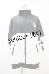 ACDC RAG / ドットネコジャージジャケット［半袖］  ブラック×ホワイト H-25-06-10-1063-PU-JA-KB-ZH