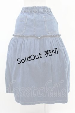 画像2: Jane Marple / コットンデニムティアードスカート  インディゴ H-25-06-10-1009-JM-SK-KB-ZH