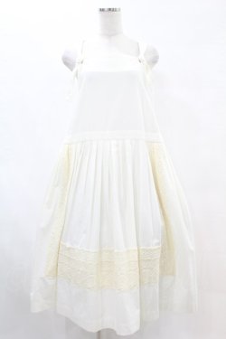 画像1: Jane Marple / Winter lace tablier skirt M アイボリー H-25-06-10-1015-JM-SK-KB-ZH