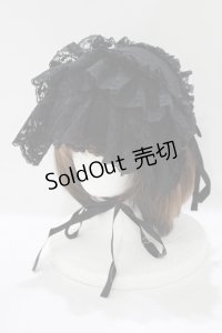 metamorphose / 総レースブリム付ヘッドドレス  ブラック H-25-06-10-073-ME-AC-NS-ZH