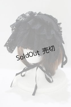 画像1: metamorphose / 総レースブリム付ヘッドドレス  ブラック H-25-06-10-073-ME-AC-NS-ZH