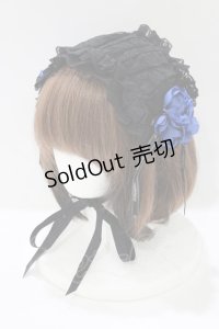 metamorphose / ロゴリボンヘッドドレス  ブラック/ブルー H-25-06-10-074-ME-AC-NS-ZH