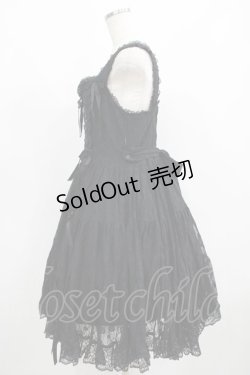 画像2: metamorphose / ラッセルレースジャンパースカート Free ブラック H-25-06-10-009-ME-OP-NS-ZH