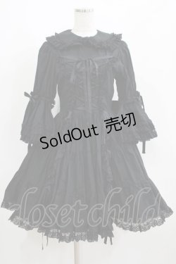 画像1: metamorphose / ラッパ袖ティアードワンピース Free ブラック H-25-06-10-010-ME-OP-NS-ZH