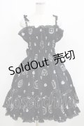 metamorphose / 王冠プリントティアードジャンパースカート Free ブラック H-25-06-10-013-ME-OP-NS-ZH