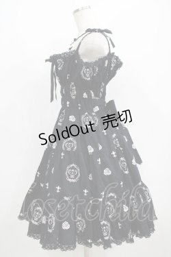 画像2: metamorphose / 王冠プリントティアードジャンパースカート Free ブラック H-25-06-10-013-ME-OP-NS-ZH