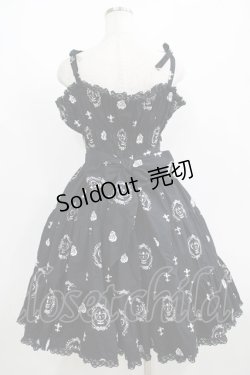 画像3: metamorphose / 王冠プリントティアードジャンパースカート Free ブラック H-25-06-10-013-ME-OP-NS-ZH