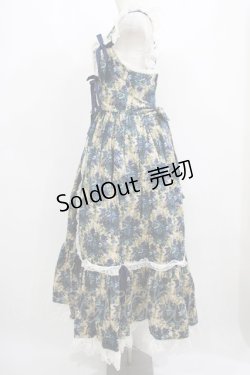 画像2: metamorphose / ゴブランロングジャンパースカート Free ブルー H-25-06-10-014-ME-OP-NS-ZH