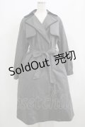axes femme / バイカラーレーストレンチコート M グレー H-25-06-10-016-AX-CO-NS-ZH