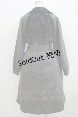 画像3: axes femme / バイカラーレーストレンチコート M グレー H-25-06-10-016-AX-CO-NS-ZH