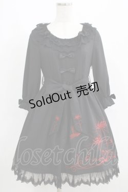 画像1: To Alice / 彼岸花ワンピース S ブラック H-25-06-10-017-LO-OP-NS-ZH
