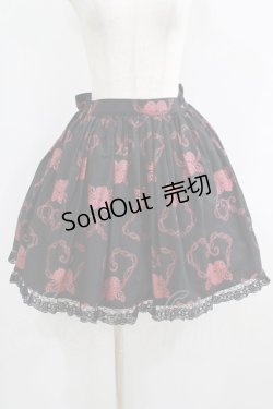 画像1: metamorphose / 茨柄スカート Free ブラック/レッド H-25-06-10-018-ME-SK-NS-ZH