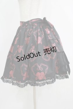 画像2: metamorphose / 茨柄スカート Free ブラック/レッド H-25-06-10-018-ME-SK-NS-ZH