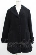 axes femme / レース使いコート M ブラック H-25-06-10-021-AX-CO-NS-ZH