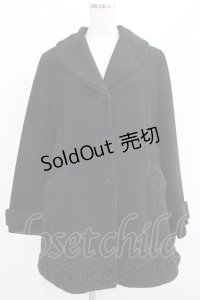 axes femme / レース使いコート M ブラック H-25-06-10-021-AX-CO-NS-ZT-C054
