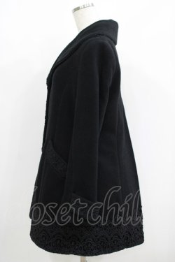 画像2: axes femme / レース使いコート M ブラック H-25-06-10-021-AX-CO-NS-ZT-C054