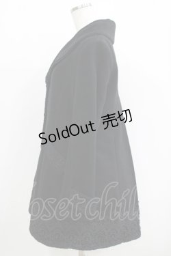 画像2: axes femme / レース使いコート M ブラック H-25-06-10-021-AX-CO-NS-ZT-C054