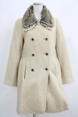 axes femme / ファー襟コート M 生成り H-25-06-10-022-AX-CO-NS-ZT-C044