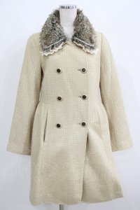 axes femme / ファー襟コート M 生成り H-25-06-10-022-AX-CO-NS-ZT-C044