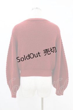 画像2: Fi.n.t / リボンレースアップケーブルニットプルオーバー Free RED H-25-06-11-047-CA-TO-NS-ZH