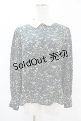 F&A / 小花柄レースクレリック衿ブラウス Free GREEN H-25-06-11-054-LO-BL-NS-ZH